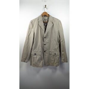 Express Canvas Jacket Men's Size Medium Chore Military Utility Blazer Lion Crest